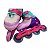 Patins Infantil Rosa Smoke Feminino Tam 32 ao 35 Led Fumaça - Imagem 7