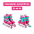 Patins In Line 4 Rodas Infantil Ajustável do nº 32 ao 35 + Kit de Proteção - Cor Rosa - Imagem 2