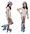 Patins Quad Roller Infantil 4 Rodas Ajustável do nº 28 ao 31 + Kit de Proteção - Cor Rosa e Tiffany - Imagem 6