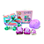 Patins Quad Roller Infantil 4 Rodas Ajustável do nº 32 ao 35 + Kit de Proteção - Cor Rosa - Imagem 1