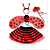 Fantasia Bug Joaninha C/ Asa Infantil Carnaval Festa Kit 4pç - Imagem 4