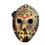 Máscara Jason Sexta Feira 13 Luxo Cor Metalizada Halloween - Imagem 3