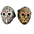 Máscara Jason Sexta Feira 13 Luxo Cor Metalizada Halloween - Imagem 1