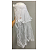 Tiara Arco Noiva Véu Duplo 75cm Festa Junina Halloween Branco/Preto - Imagem 10