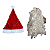 Kit Gorro Barba Com Bigode De Papai Noel Natal Festas 100g - Imagem 2