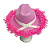 Chapéu Country Rosa Pluma Cowgirl Boiadeira Festa Junina - Imagem 3