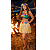 Saia Havaiana Cor Palha Baile Havai Lual Festa Carnaval 40cm - Imagem 4