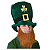 Cartola Chapéu Verde Com Barba Fixa Fantasia Trevo Saint Patrick - Imagem 2