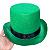 Chapéu Fantasia Cartola Alta Verde Saint Patrick Leprechaun - Imagem 2