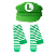 Fantasia Super Mario Bros Feminina Adulto Vermelho E Verde - Imagem 1