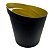 Balde Preto Fosco Interior Dourado - Imagem 1
