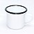 Caneca Esmaltada Enamel Branca Borda Preta - Imagem 2