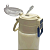 Garrafa Termica 600ml com Bico - Creme tampa transparente - Imagem 3