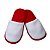 Pantufa Adulta Para Sublimação BRANCO / VERMELHO - Imagem 1