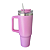 Copo Térmico 1,2 litros LIVE P/ Sublimação Aço Inox FOSCO com Canudo - ROSA PINK - Imagem 1