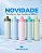 Garrafa Squeeze 650ml Térmica Com Alça e Canudo - Azul Claro - Imagem 3