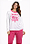 Pijama Longo Feminino Branco/Rosa - Imagem 3