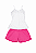 Pijama Baby Dool de Alcinha Feminino Branco/Rosa - Imagem 2