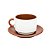 Xicara 90ml Com Pires PETIT - Fosca Marrom - Imagem 1