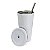 Copo de Inox Térmico com Tampa e Canudo P/ Sublimação - BRANCO - Imagem 2