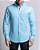 Camisa Ralph Lauren Social masculina Custom Fit Oxford Azul - Imagem 1