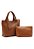 BOLSA FEMININA TRESSÊ ELEGANTE  MARROM + NECESSAIRE - Imagem 1