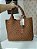 BOLSA FEMININA TRESSÊ ELEGANTE  MARROM + NECESSAIRE - Imagem 5