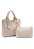 BOLSA FEMININA TRESSÊ ELEGANTE BRANCO OFF  + NECESSAIRE - Imagem 1