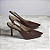 Scarpin Salto Alto Slingback Bico Fino Marrom - Imagem 1