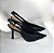 Scarpin Salto Alto Slingback Bico Fino Preto - Imagem 1