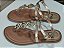 Sandália Flatform Feminina Offline Cor Light Gold - Imagem 3