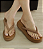 Tamanco Feminino Chinelo Modare Ortopédico Correa Strass Camel - Imagem 1