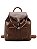 Mochila Feminina Chenson Trend Fashion Glow Detalhes Dourados Cor Café - Imagem 1