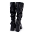 Bota Feminina Slouchy Cano Médio Salto Bloco 8 Cm Bico Fino Preto New York - Imagem 4