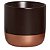Cachepot M Marrom e Bronze Cerâmica Decoração Casa 16,2x16,6 cm - Imagem 2