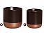 Cachepot M Marrom e Bronze Cerâmica Decoração Casa 16,2x16,6 cm - Imagem 3