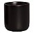 Cachepot P Preto Cerâmica Decoração Casa 15x13,7 cm - Imagem 3