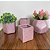 Kit Mini Vasinhos Geométricos Cerâmica Granilite Rosa - Imagem 2