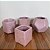 Kit Mini Vasinhos Geométricos Cerâmica Granilite Rosa - Imagem 3