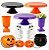 Kit Halloween Mirandinha 3 boleira + 2 vaso Grego e 6 Enfeites - Imagem 1