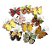 Kit com 10 prendedores pequenos patchwork Borboleta - Imagem 1