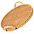 Bandeja p/ Servir Redonda com Alça em Bambu e Rattan - 30 cm - Imagem 1