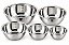 Kit Conjunto Bowl Tigelas Saladeira Inox 5 Peças Graduação ml Multiuso - Imagem 1