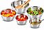 Kit Conjunto Bowl Tigelas Saladeira Inox 5 Peças Graduação ml Multiuso - Imagem 2