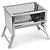 Churrasqueira Inox Portátil Carvão Grelha Grill Varanda Camping Pesca - Imagem 1