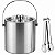 Balde Gelo Térmico Aço Inox com Pegador e Tampa - Imagem 1