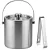 Balde Gelo Térmico Aço Inox com Pegador e Tampa - Imagem 1
