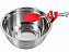 Suporte Apoiador Talher Colher Clip Borda de Panelas Aço Inox Silicone - Imagem 2