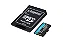 Cartao de Memoria Kingston Micro Sd 256GB Canvas Go Plus CLASSE0 C/ Adaptador Leitura 200MB/S Gravação 160MB/S - SDCG4 - sdcg4-256gb - Imagem 1