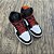 Tênis Nike Air Jordan 1 Mid Black Toe White Red - Imagem 3